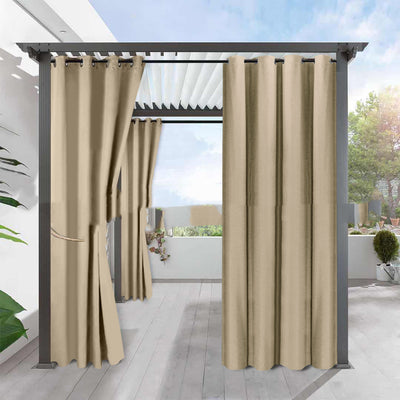 Simple Full Blackout Solid Color Fine Linen Blackout Waterproof Sunscreen Heat Insulation Curtain - Carvan Mart