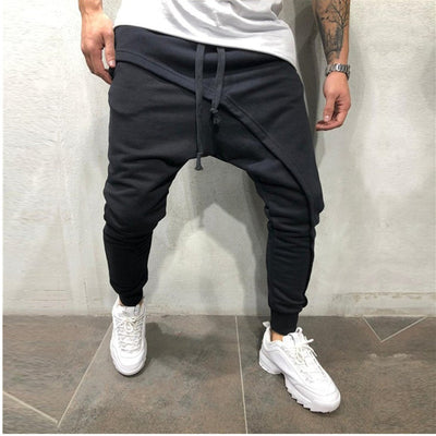 Hip Hop Jogging Pants Slim Casual Sports Drawstring Pants Men - Black - Men's Pants - Carvan Mart