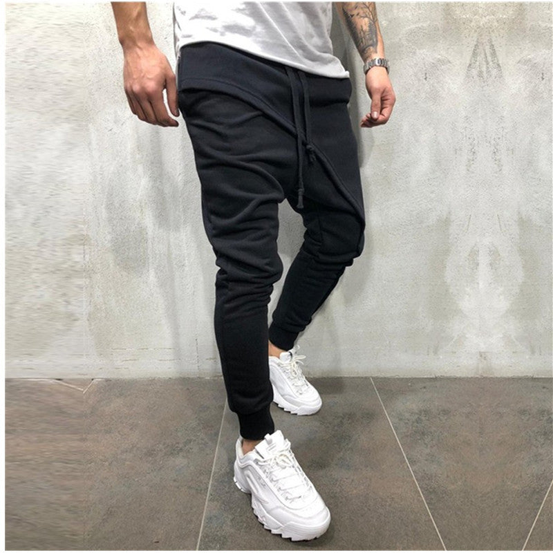 Hip Hop Jogging Pants Slim Casual Sports Drawstring Pants Men - - Men's Pants - Carvan Mart