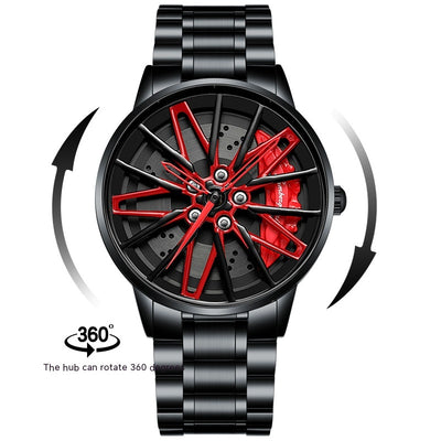 Rotating Wheel Watch Three-Dimensional Hollow - Carvan Mart