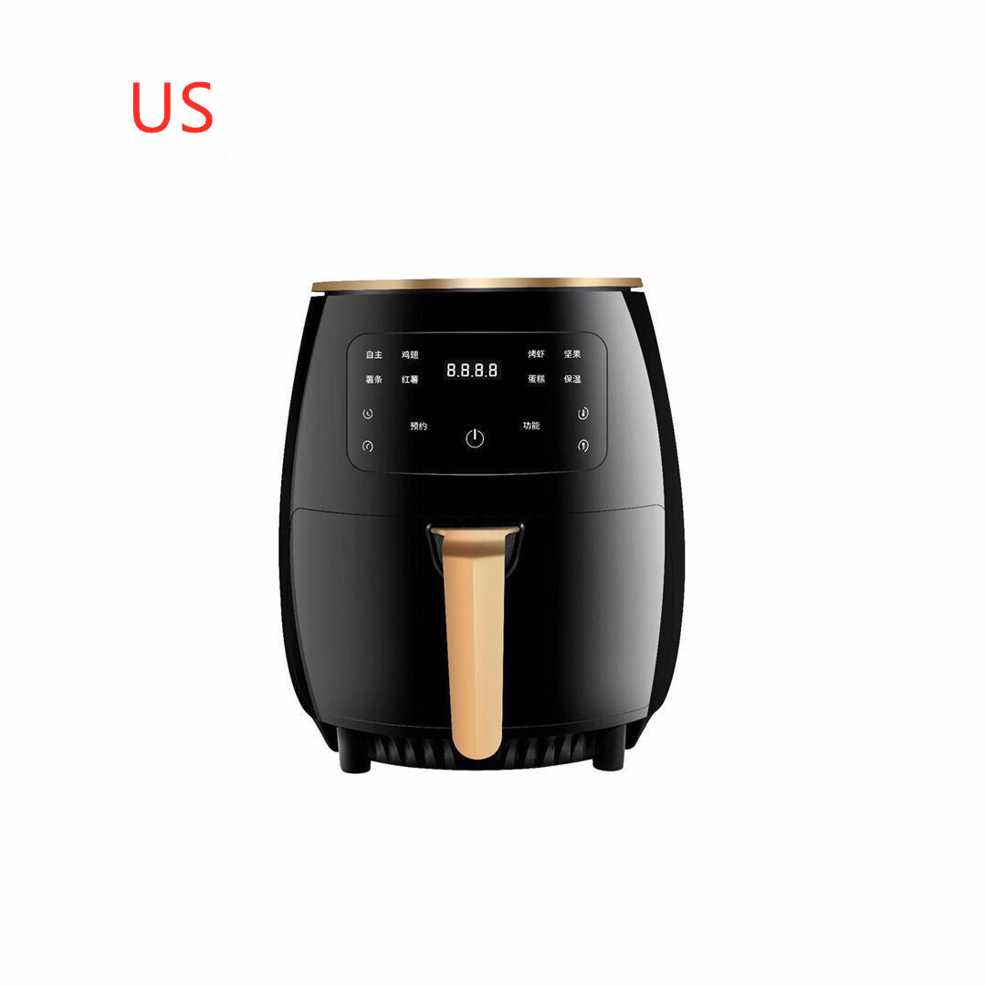 220V Smart Air Fryer without Oil Home Cooking 4.5L Large Capacity Multifunction Electric Professional-Design - Black US - Air Fryers - Carvan Mart