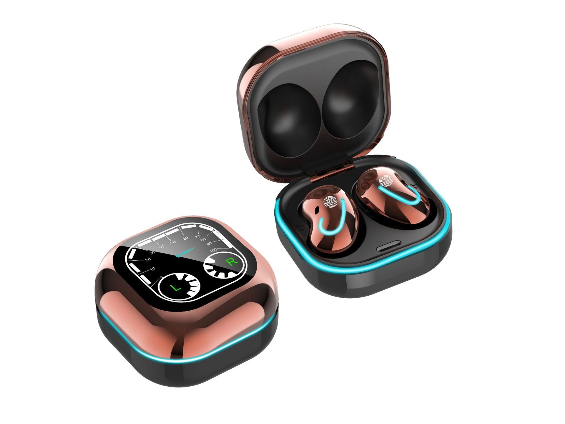 New S6 SE Breathing Light Time Digital Display TWS5.0 Bluetooth Headset - Carvan Mart Ltd