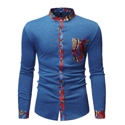 Cross Border Fashion Men''s Shirt New Men''s African - Carvan Mart Ltd