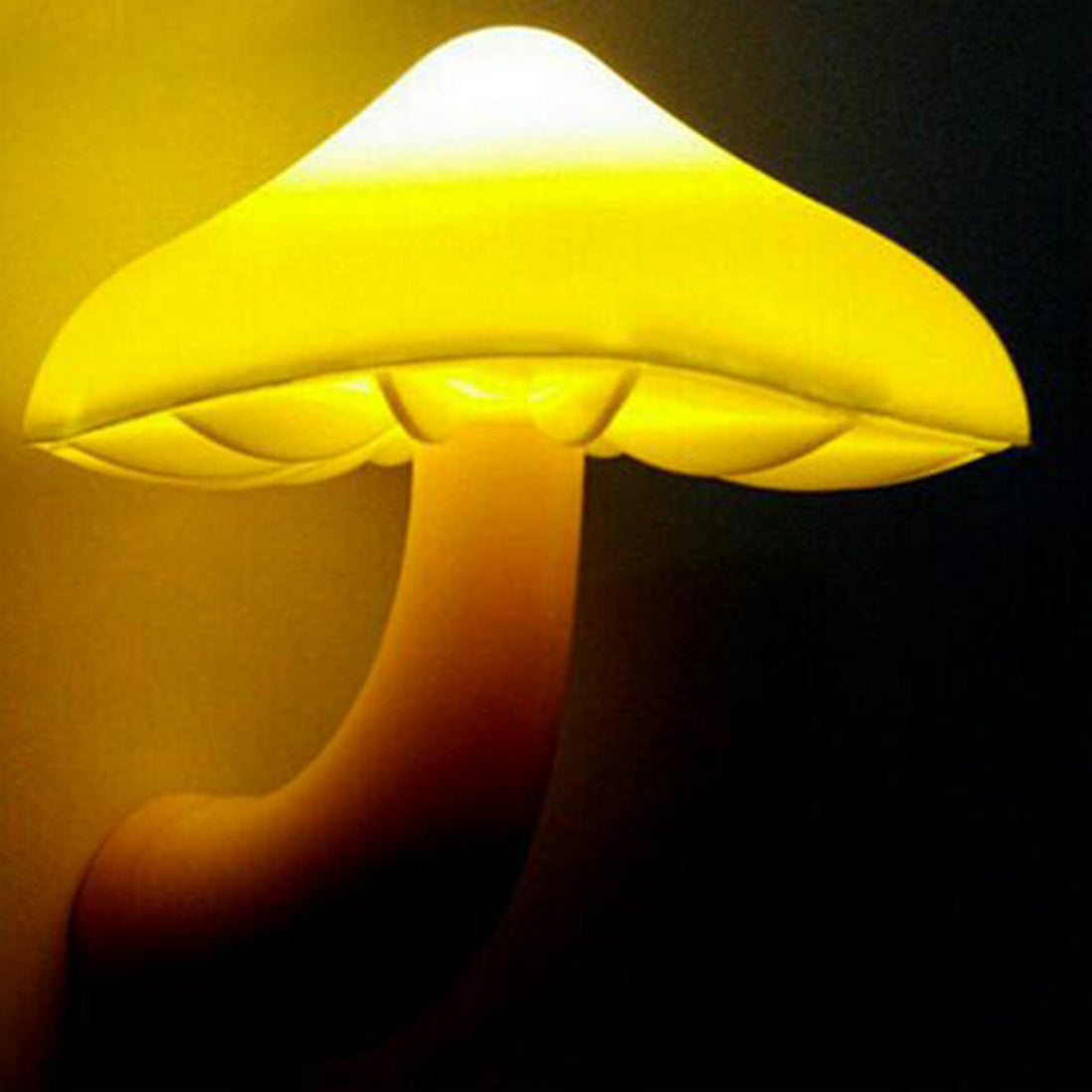 LED Night Light Mushroom Wall Socket Lamp EU US Plug Warm White Light-control Sensor Bedroom Light Home Decoration - - Led Lighting - Carvan Mart