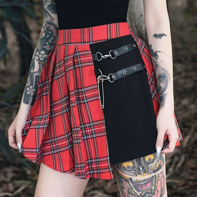 Gothic Pleated Short Skirt Skirt Women