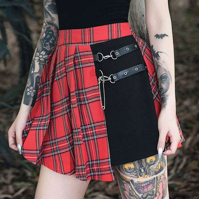 Gothic Pleated Short Skirt - Carvan Mart