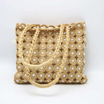 Woven Handbags Pearl Handbag - Carvan Mart Ltd