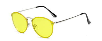 Fashion Color Film Sunglasses Men And Women Personality Reflector Sunglasses Rimless Sunglasses - Carvan Mart
