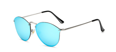 Fashion Color Film Sunglasses Men And Women Personality Reflector Sunglasses Rimless Sunglasses - Carvan Mart