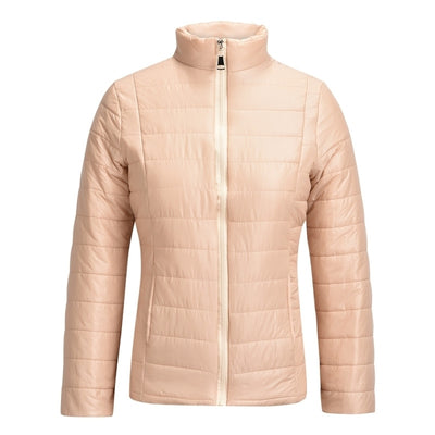 Women's Lightweight Puffer Jacket – Stylish Warm Winter Coat with Zip-Up Front - - Women's Coats & Jackets - Carvan Mart