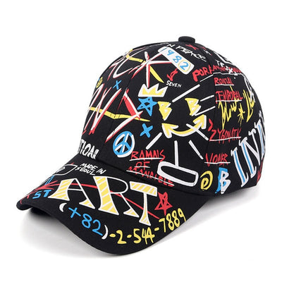 New Graffiti Baseball Cap Hip Hop Tide Hat Men Women Outdoor Sports Casual Hats Snapback - Carvan Mart