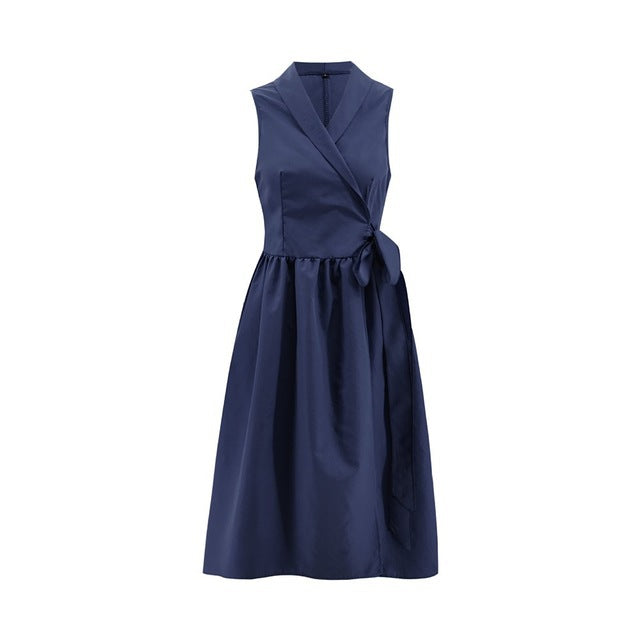 Women's Maxi Dress Casual Sleeveless Dress With Wrap - Carvan Mart