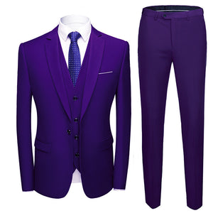 Men's Business Suits Wedding Dress Suit Set - Carvan Mart