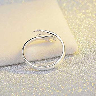 Alloy Simple Hands Hug Ring Opening Adjustable Jewelry - Carvan Mart