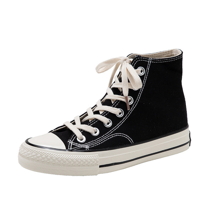 Chuck Taylor All Star Hi-Tops Bear Pendant Replica 1970s Flat Bottom Black Shoes - Black - Women's Shoes - Carvan Mart