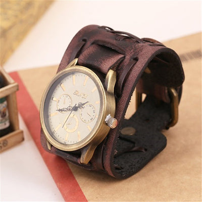 Accessories Foreign Trade Watches Retro Cowhide Watches Punk Watches Men'S Wrist Watches - Carvan Mart