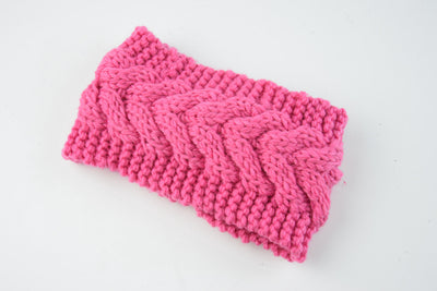 Acrylic Thick Wool Knitted Headband Diagonally Crossed Hair Accessories For Women - Carvan Mart