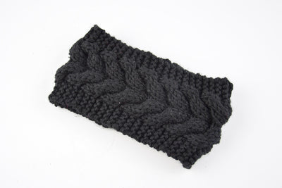 Acrylic Thick Wool Knitted Headband Diagonally Crossed Hair Accessories For Women - Carvan Mart