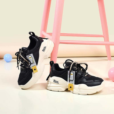 Sneaker Smile-Circle Platform-Shoes Thick-Bottom Flat Breathable Casual Women Ladies - Carvan Mart