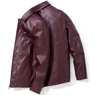 Men's Leather Jackets Leather Suits Thin Washable Leather Jackets - Carvan Mart