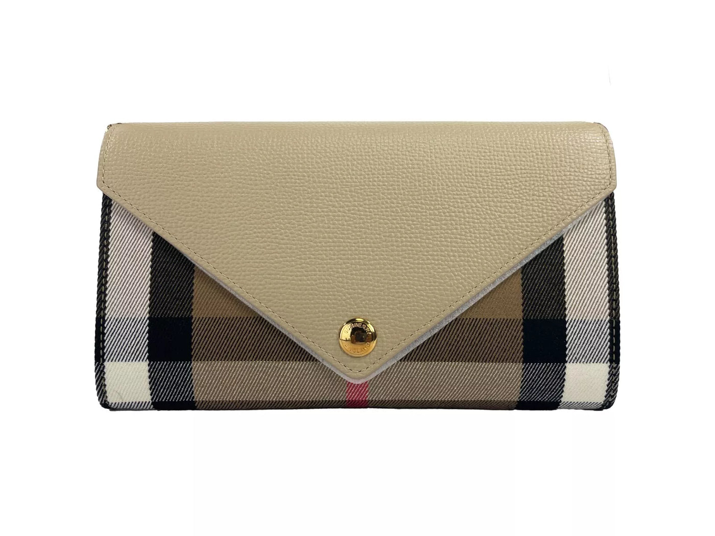 Burberry Hannah Small House Check Coca Leather Crossbody Bag - Beige - - Burberry