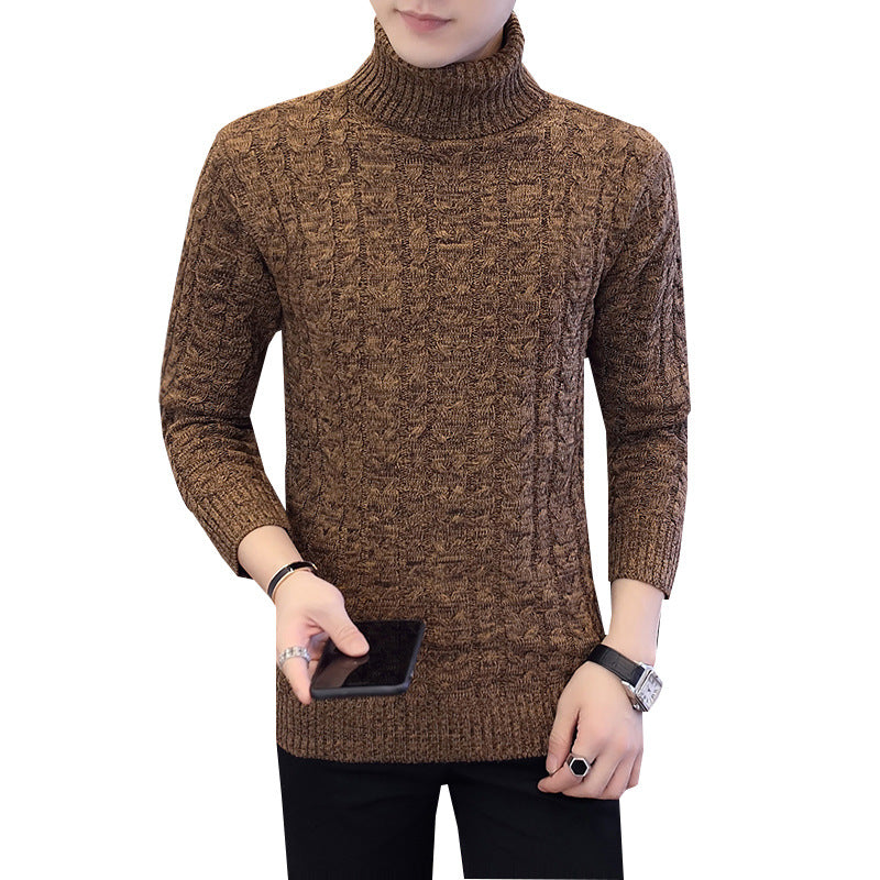 Turtleneck Autumn and Winter Solid Color Twist Pullover - Carvan Mart