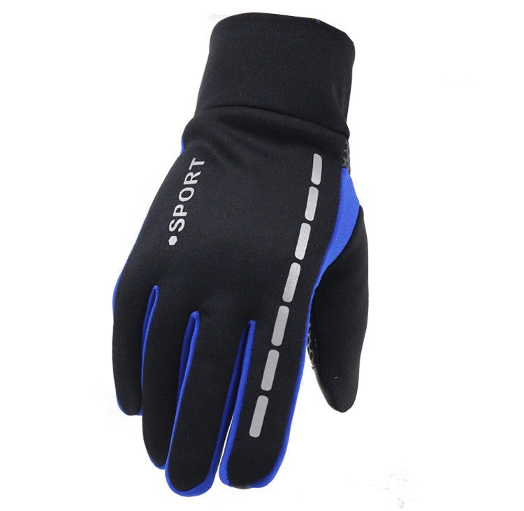 Outdoor Driving Men's Sports Fitness Autumn And Winter Cycling Gloves - Blue One size - Men's Gloves - Carvan Mart