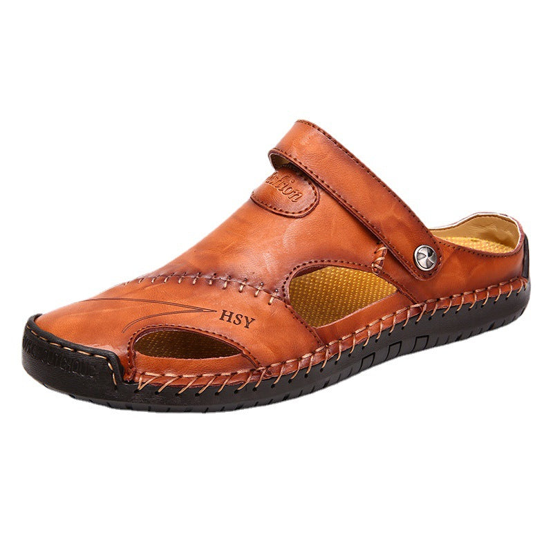 Genuine Leather Roman Summer Sandals For Men - Carvan Mart