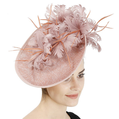 Fascinator Hat High-End Top Hat Aristocratic Ladies Feather Hat - Carvan Mart
