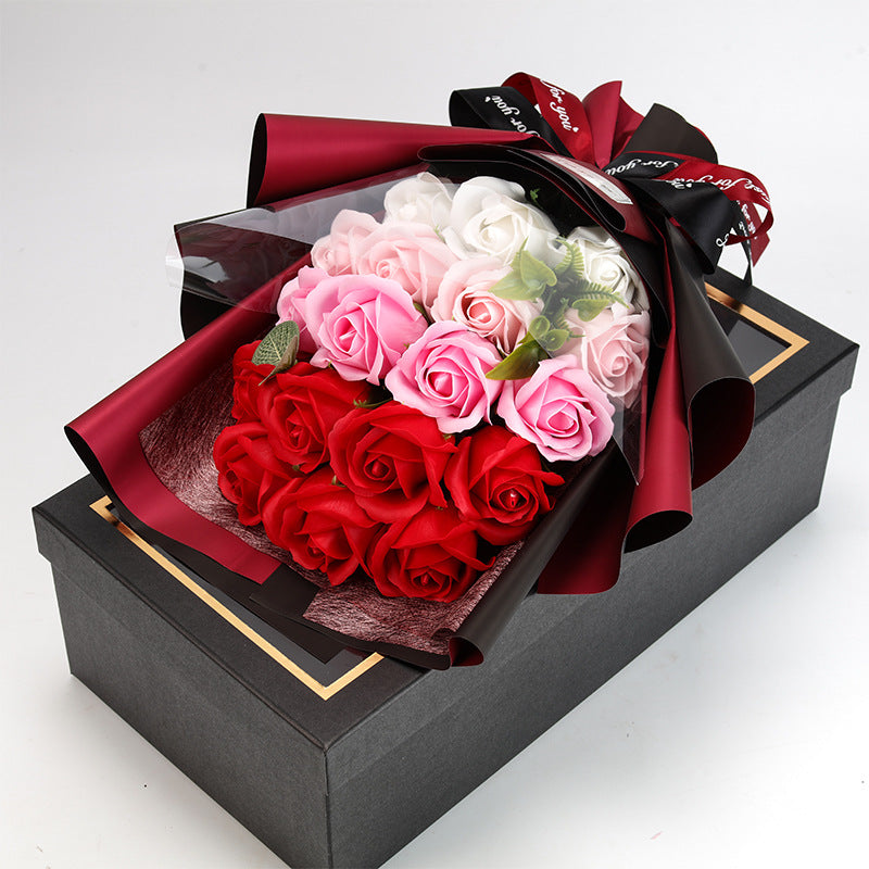 Gift 18 Rose Soap Bouquet Gift Box - Red - Gift - Carvan Mart