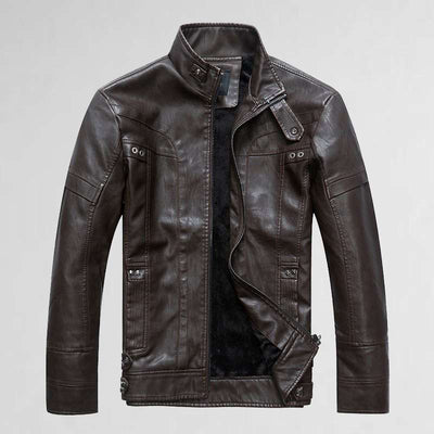 Leather Jacket - Coffee 5XL - Genuine Leather - Carvan Mart