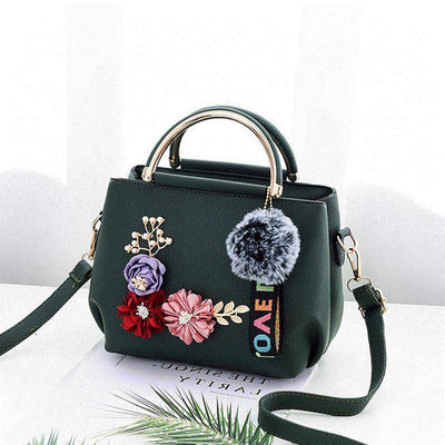 Nature-Inspired Floral Shoulder Bag Ladies Handbag - Carvan Mart