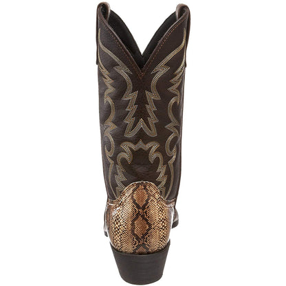 High-Heeled Iron Head Cowboy Boots Couples Crocs Snake Print Boots