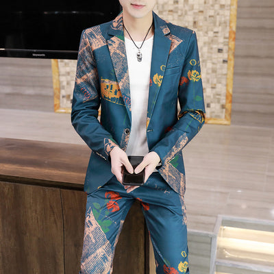 Men's Suits Slim Korean Style Small Suits - Carvan Mart