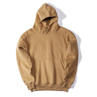 Fleece Oversized Hoodie Kpop Clothes Tracksuit Hoodies Men Hip Hop - Brown - Men's Hoodies & Sweatshirts - Carvan Mart