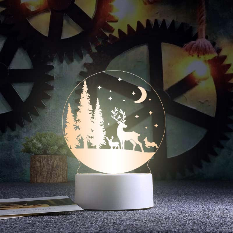 3d Night Light Acrylic Usb Table Lamp - Carvan Mart