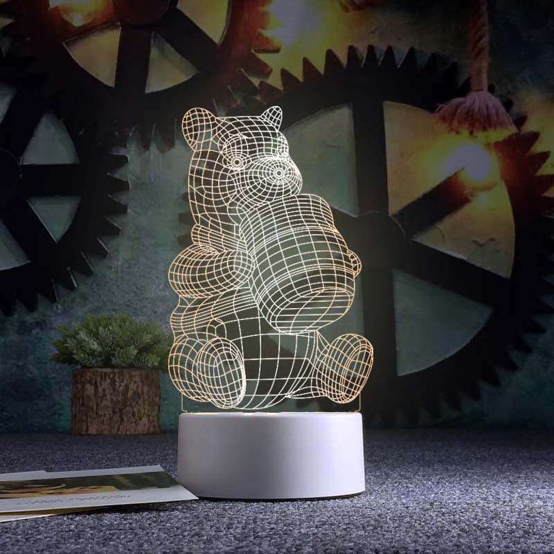 3d Night Light Acrylic Usb Table Lamp - Carvan Mart