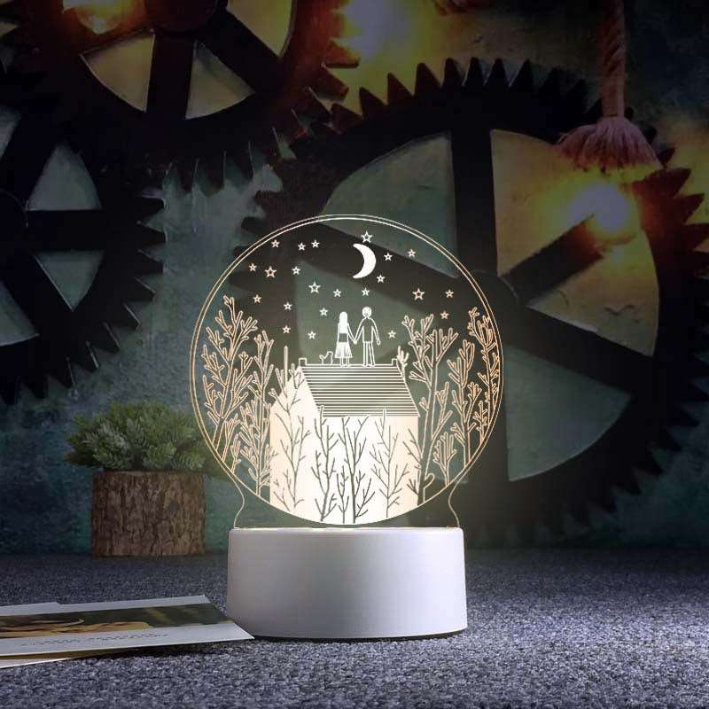 3d Night Light Acrylic Usb Table Lamp - Carvan Mart