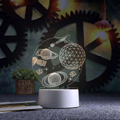 3d Night Light Acrylic Usb Table Lamp - Carvan Mart