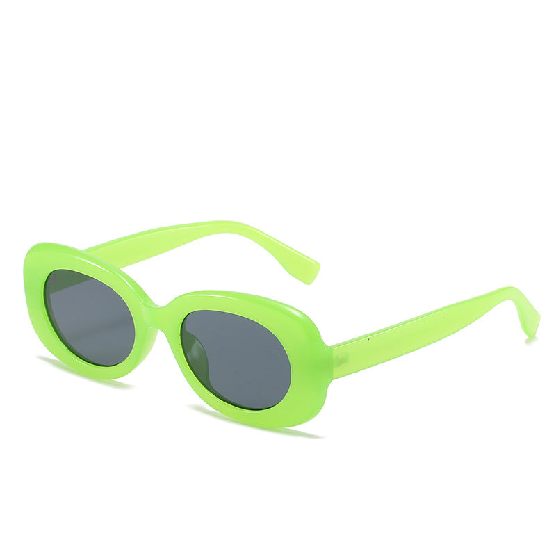 Sunglasses Women Oval Fashion Simple Sunglasses - Green - Women's Sunglasses - Carvan Mart