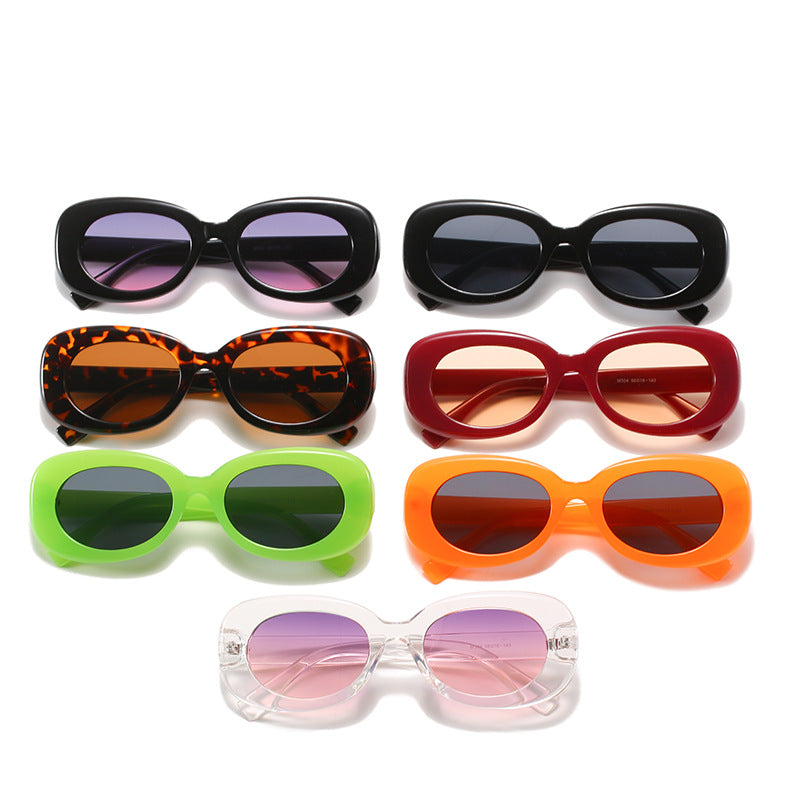 Sunglasses Women Oval Fashion Simple Sunglasses - Carvan Mart