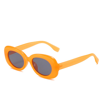 Sunglasses Women Oval Fashion Simple Sunglasses - Orange - Women's Sunglasses - Carvan Mart