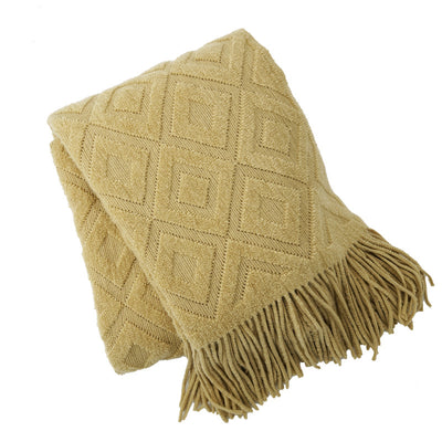 Jacquard Knitted Bed Tail Towel Autumn Winter Blanket - Carvan Mart