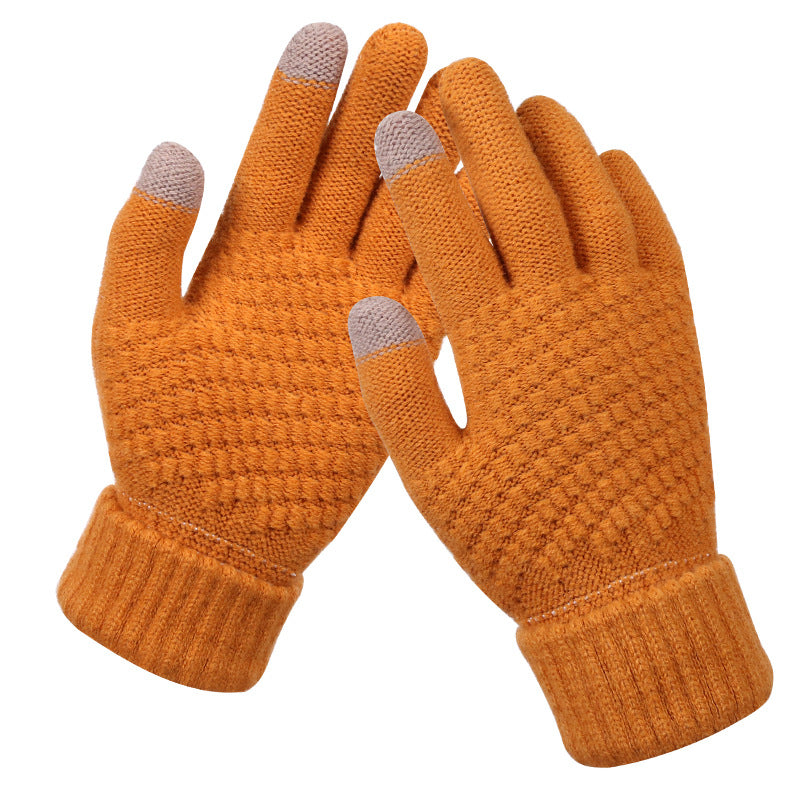 Couple knitted gloves touch screen gloves - Carvan Mart