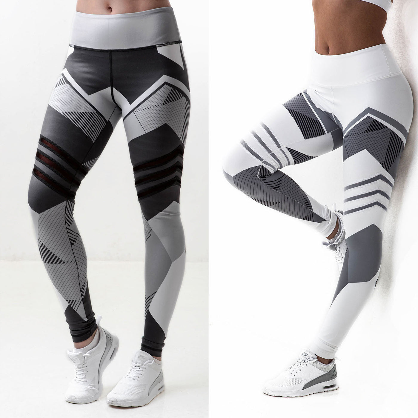 High Waist Reflective Yoga Pants for Women - Workout, Running, Printed Leggings - Carvan Mart