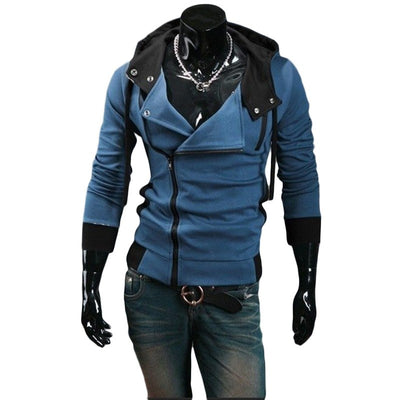 Athletic Hooded Jacket Men's Assassin's Creed Hoodie - Blue - Men's Hoodies & Sweatshirts - Carvan Mart