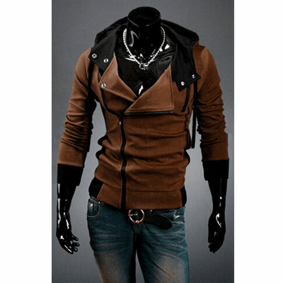 Athletic Hooded Jacket Men's Assassin's Creed Hoodie - Brown - Men's Hoodies & Sweatshirts - Carvan Mart