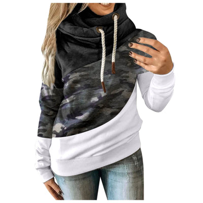 Women's Camouflage hoodie Sweatshirt - Black - Women Hoodies & Sweatshirts - Carvan Mart