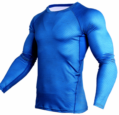Athletic Performance Tops Compression Shirt Men Gym Running Shirt Quick Dry Breathable Fitness Sportswear - Carvan Mart