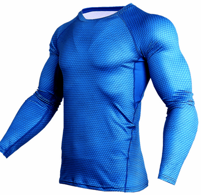 Athletic Performance Tops Compression Shirt Men Gym Running Shirt Quick Dry Breathable Fitness Sportswear - Vibrant - Men's Shirts - Carvan Mart